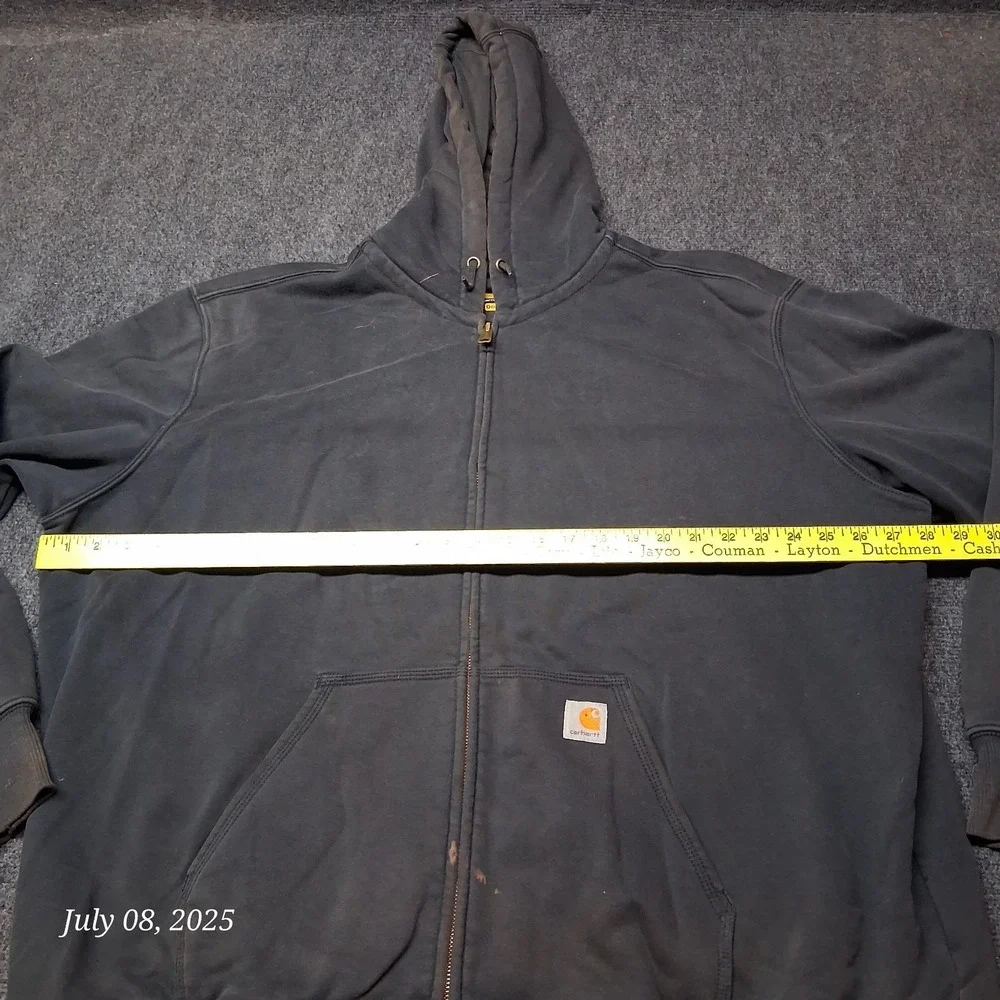 * Carhartt 100614‎ Rain Defender Sweatshirt Size 2XL Black Full Zip Heavyweight